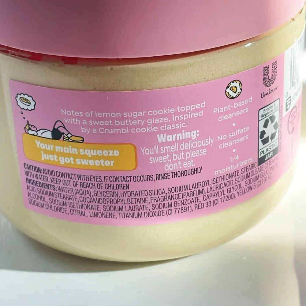 new! Dove Crumbl Exfoliating Body Scrub Lemon Cookie, 15 oz